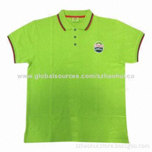 Ladies' embroidered polo shirt, uniform for fruit store, 100% cotton pique, size xs-3xl